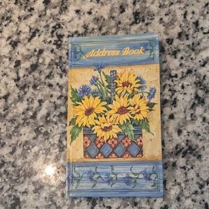 Vintage 2001...Floral Address Book with Sunflower Design By Flomo